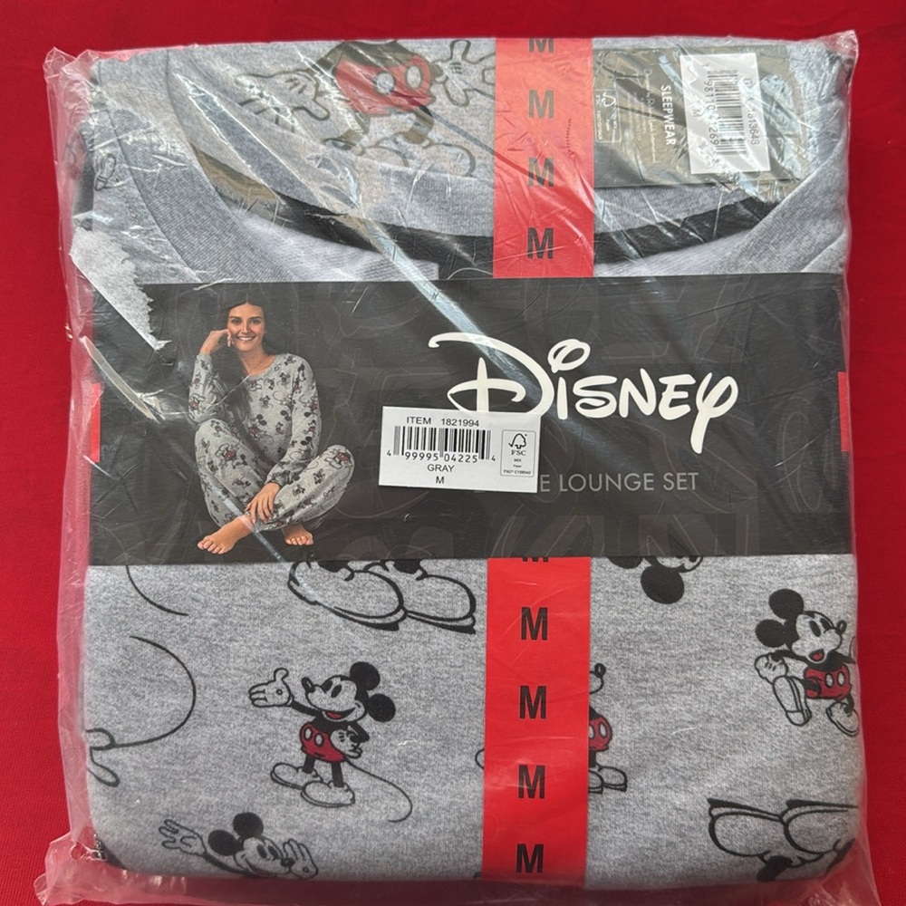 Disney Mickey Mouse Midweight 2 Piece Lounge Set Size Medium nwt